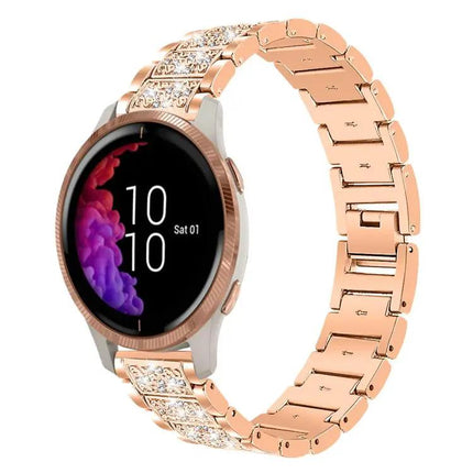 Diamond Steel Watch Band 22mm/20mm Adjustable Comfort Fit