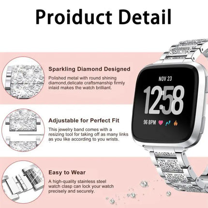 Xdfind Stainless Steel Watch Band Set for Fitbit Adjustable