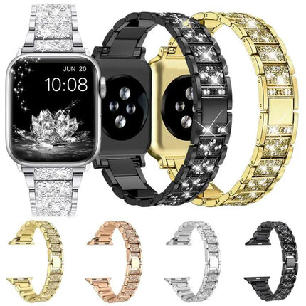 Stainless Steel Diamond Watch Band For Apple Watch 38-49mm
