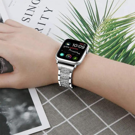 Stainless Steel Diamond Watch Band For Apple Watch 38-49mm