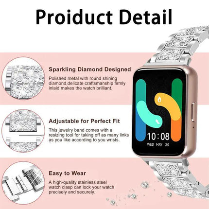 Xdfind Diamond Stainless Steel Watch Band for Samsung
