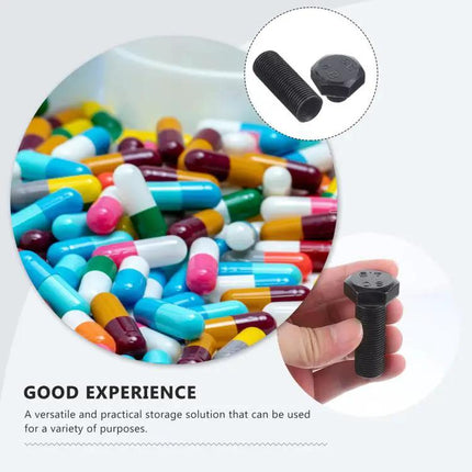 Portable Hexagonal Pill Storage Box With Leakproof Seal | Syndmart