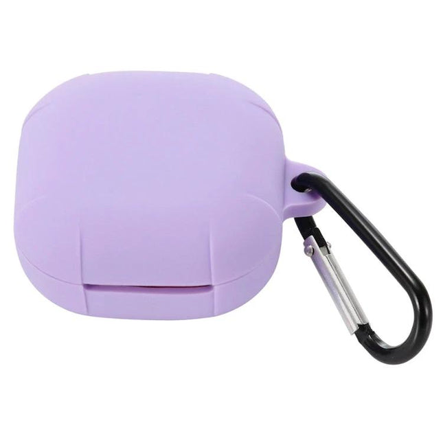 Samsung Galaxy Buds Live Silicone Case for Everyday Protection in lavender silicone with carabiner for dust and drop protection
