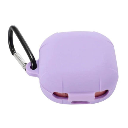 Samsung Galaxy Buds Live Silicone Case for Everyday Protection - lavender silicone protective case with carabiner for charging access