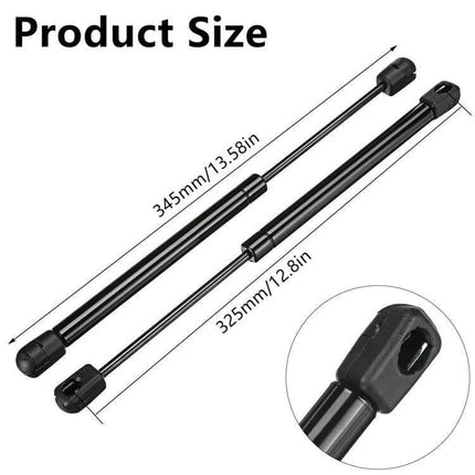 Canopy Rear Window Glass Support Struts 325mm Pair For Hilux - black metal gas struts for ARB canopy rear window, pair included, 325mm length