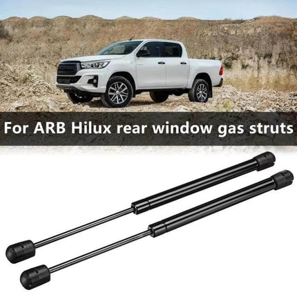 Canopy Rear Window Glass Support Struts 325mm Pair For Hilux - pair of black metal gas struts for ARB canopy rear window