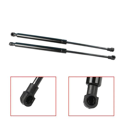 BMW E90 Trunk Lift Supports Two Pack Gas Struts Replacement - pair of black gas trunk lift supports with end fittings