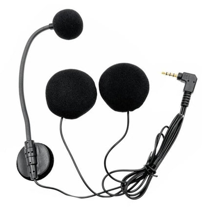 Half Helmet Intercom Headset For Hands Free Rider Communication black in-helmet mic dual speakers