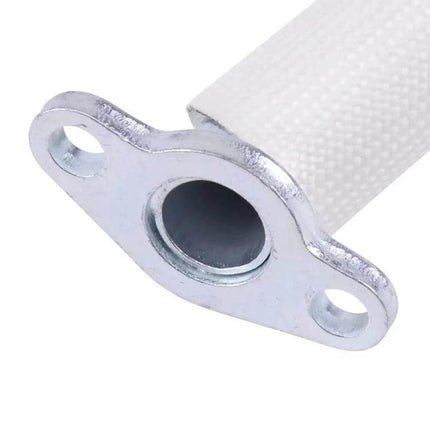 Turbo Oil Return Hose For Opel Astra Zafira Durable Fit - close-up of metal flange and reinforced hose connection