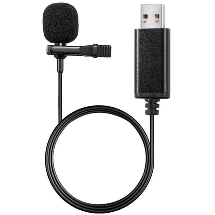 Lavalier Microphone for Everyday Video Calls and Recordings — USB clip-on lav mic with foam windscreen for clear voice capture