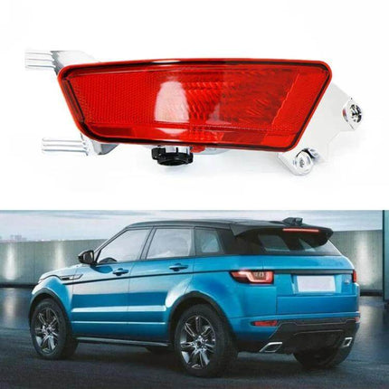 Left Rear Bumper Fog Light for Land Rover Evoque Vehicles - replacement left rear bumper fog light with rounded edges for improved visibility in fog