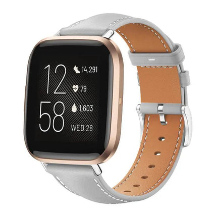 Xdfind Leather Watch Band for Fitbit Versa Series 20/22mm