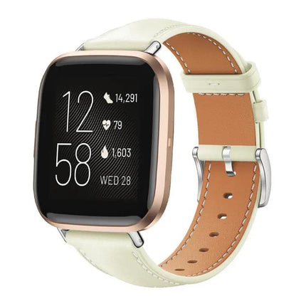 Xdfind Leather Watch Band for Fitbit Versa Series 20/22mm