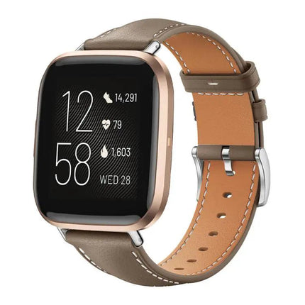 Xdfind Leather Watch Band for Fitbit Versa Series 20/22mm