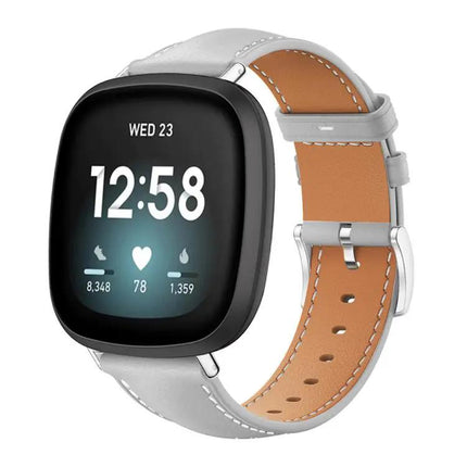 Xdfind Leather Watch Band for Fitbit Versa Series 20/22mm