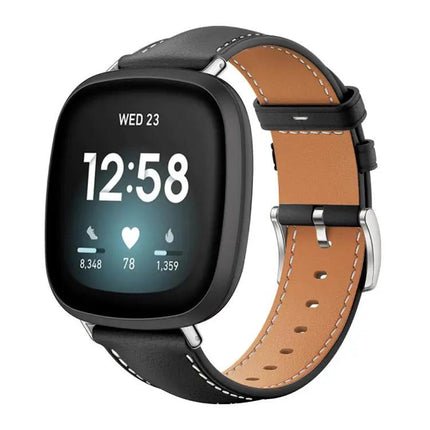 Xdfind Leather Watch Band for Fitbit Versa Series 20/22mm