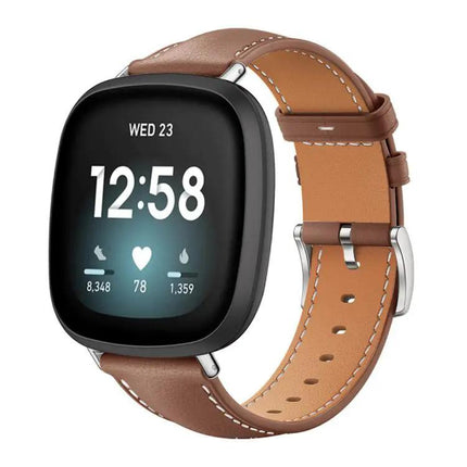 Xdfind Leather Watch Band for Fitbit Versa Series 20/22mm