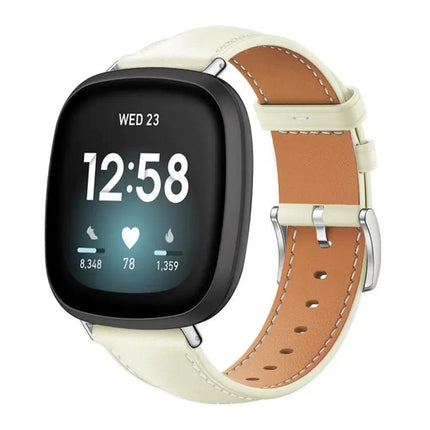 Xdfind Leather Watch Band for Fitbit Versa Series 20/22mm