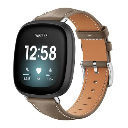 Xdfind Leather Watch Band for Fitbit Versa Series 20/22mm