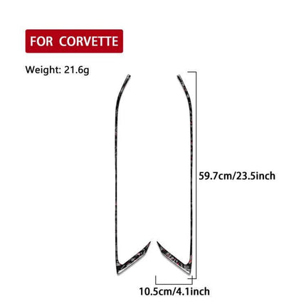 Gold Foil Carbon Fiber Door Sticker For Chevrolet Corvette - gold foil carbon fiber door trim pieces 59.7cm x 10.5cm, protects against light scratches