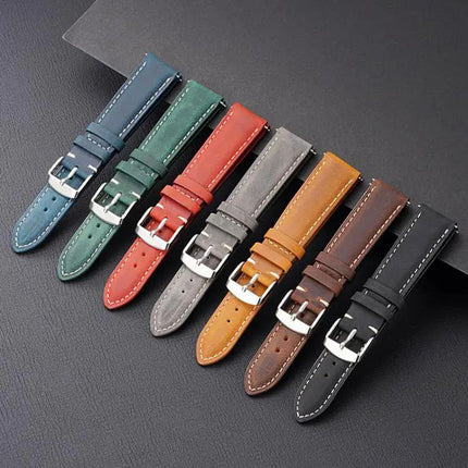 XDfind 24mm Crazy Horse Leather Watch Band For Suunto