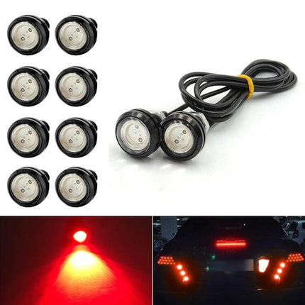 Hawkeye 23mm Motorcycle LED Light, Double Lens White compact weather-sealed LED module for motorcycle turn signal tail light daytime running light