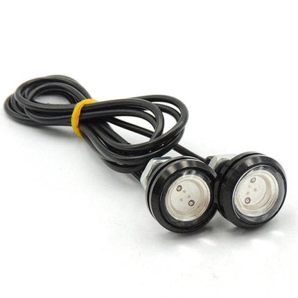 Hawkeye 23mm Motorcycle LED Light, Double Lens White compact weather-sealed motorcycle LED module for turn signal tail light daytime running light