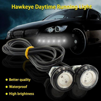 Hawkeye 23mm Motorcycle LED Light, Double Lens White compact waterproof turn signal/daytime running light 23×9×34mm 120° beam for handlebars/forks