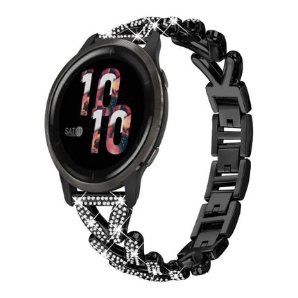 Twist Diamond Metal 20mm Watch Band For Garmin Venu