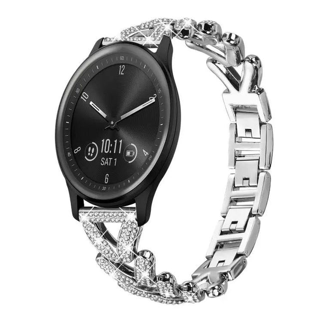 Twist Diamond Metal 20mm Watch Band For Garmin Venu