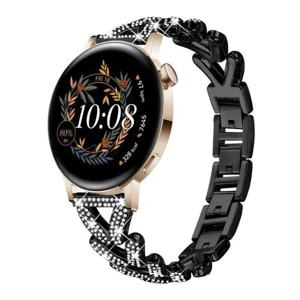 Xdfind 20mm Twist Diamond Metal Watch Band Strap Universal