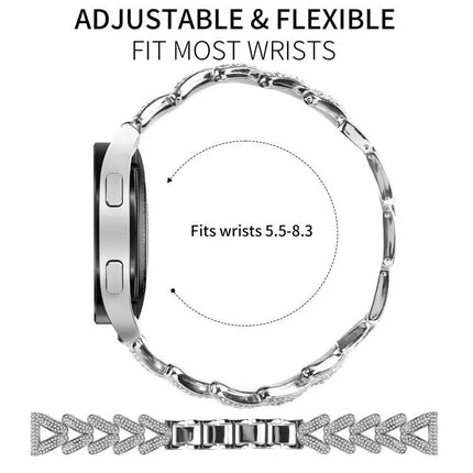Xdfind 20mm Twist Diamond Metal Watch Band Strap Universal