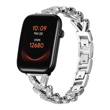 Xdfind 20mm Twist Diamond Metal Watch Band Strap Universal