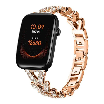 Xdfind 20mm Twist Diamond Metal Watch Band Strap Universal