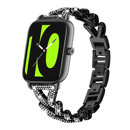 Xdfind 20mm Twist Diamond Metal Watch Band Strap Universal
