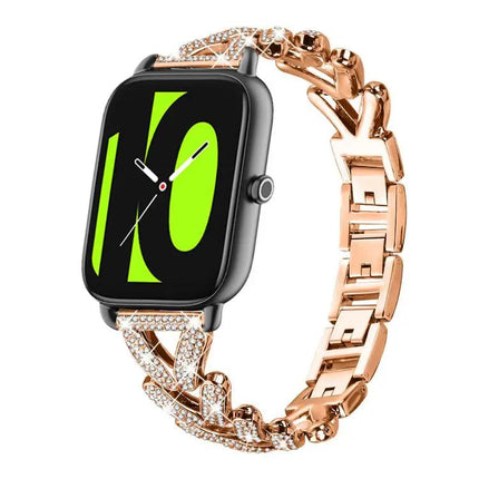 Xdfind 20mm Twist Diamond Metal Watch Band Strap Universal