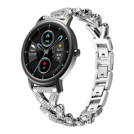 Twist Diamond Metal 20mm Watch Band For Garmin Venu