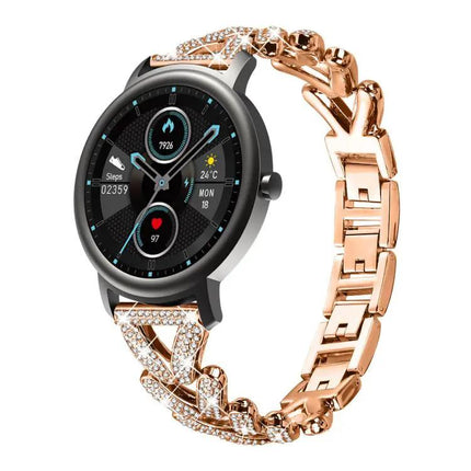 Twist Diamond Metal 20mm Watch Band For Garmin Venu