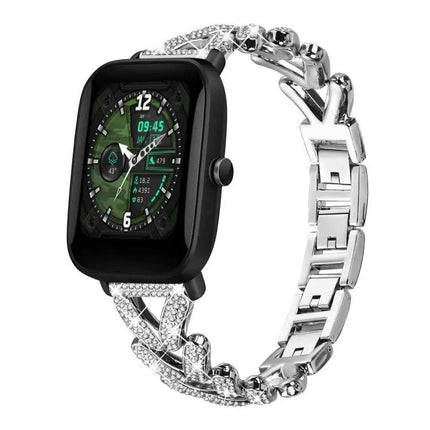 Xdfind 20mm Twist Diamond Metal Watch Band Strap Universal
