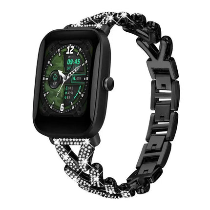Xdfind 20mm Twist Diamond Metal Watch Band Strap Universal