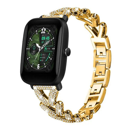 Xdfind 20mm Twist Diamond Metal Watch Band Strap Universal