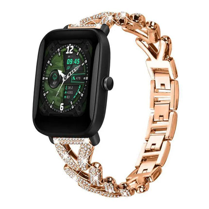 Xdfind 20mm Twist Diamond Metal Watch Band Strap Universal