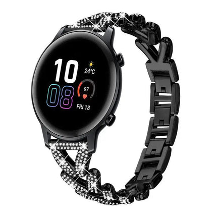 Twist Diamond Metal 20mm Watch Band For Garmin Venu