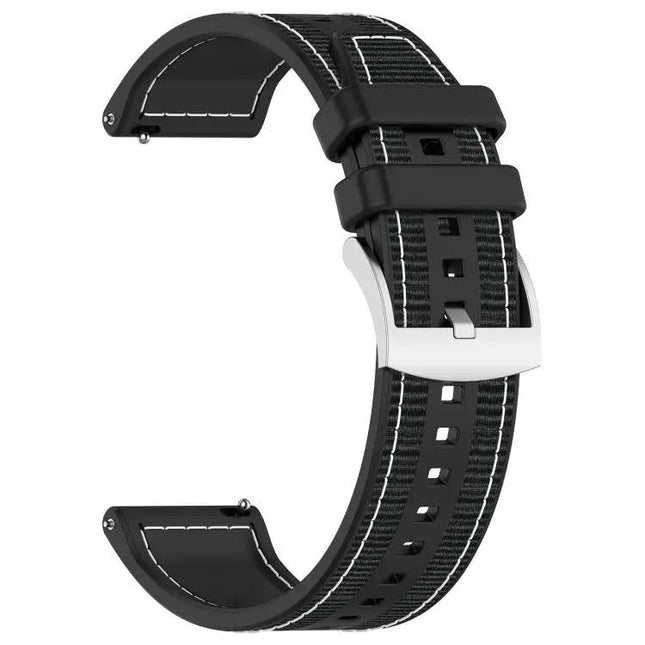 Xdfind Hybrid Nylon Silicone Watch Band 20mm/22mm Adjustable