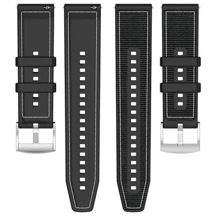Xdfind Hybrid Nylon Silicone Watch Band 20mm/22mm Adjustable