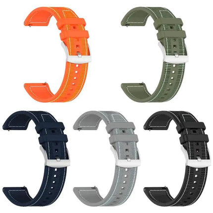 Xdfind Hybrid Nylon Silicone Watch Band 20mm/22mm Adjustable