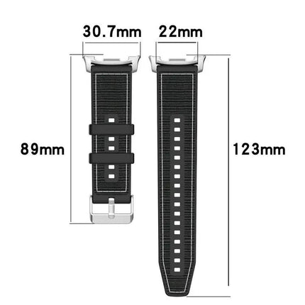 Xdfind Hybrid Nylon Silicone Watch Band For Samsung 22mm