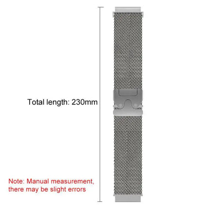 Milanese Stainless Steel Watch Band 20/22mm Parachute Buckle