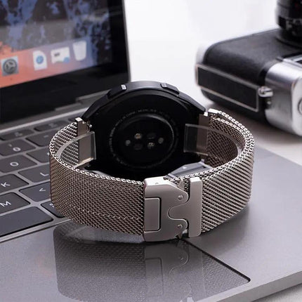 Milanese Stainless Steel Watch Band 20/22mm Parachute Buckle