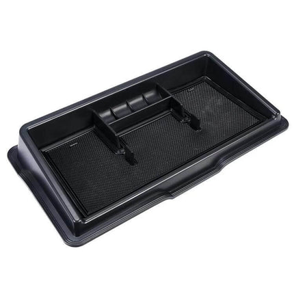 Dashboard Storage Box For Suzuki Jimny Keeps Essentials Handy – black custom-fit dash organizer holding phone coins keys, non-toxic durable material